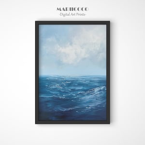 Ocean Currents l Oil Painting l Wall Art l Art Print l Printable Wall Art | Digital Download