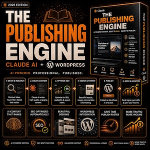 The Publishing Engine | Claude + WordPress mcp Kit | Write, Publish & SEO Your Site by Chat + FREE Complete SEO Skill