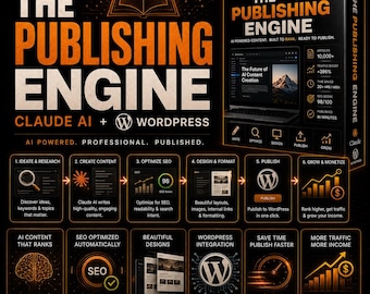 Publiceringsmotorn | Claude + WordPress mcp Kit | Skriv, publicera och SEO-sök din webbplats via chatt + GRATIS komplett SEO-färdighet