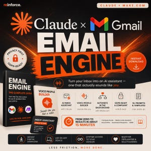Gmail Assistant Kit for Claude | Email Automation, Voice Profile & Prompts | Inbox Zero, GDPR Safe