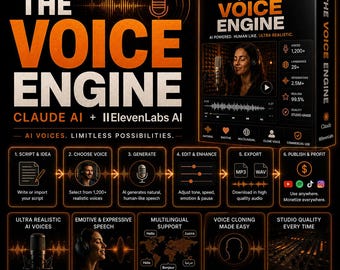 Röstmotorn | Claude + ElevenLabs AI-röstöverföringskit | Manus, installation och instruktioner | Studioljud, ljudböcker och ansiktslös video