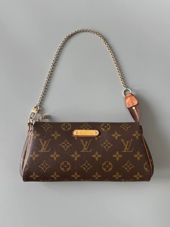 Authentic Louis Vuitton Eva Clutch Pochette Purse | Monogram Canvas Shoulder Crossbody Bag | Luxury Women’s Accessories
