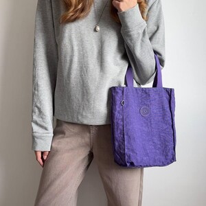 KIPLING Small Shopper Bag/ Purple Nylon Tote Bag/ Women  display picture 3