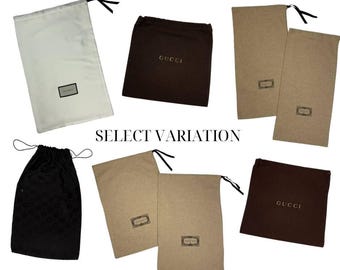 GUCCI dust bag/ authentic & vintage / gg monogram dust bag/ satin cotton dust bag/ accessory bag/ desinger dust bag/ shoes storage bags