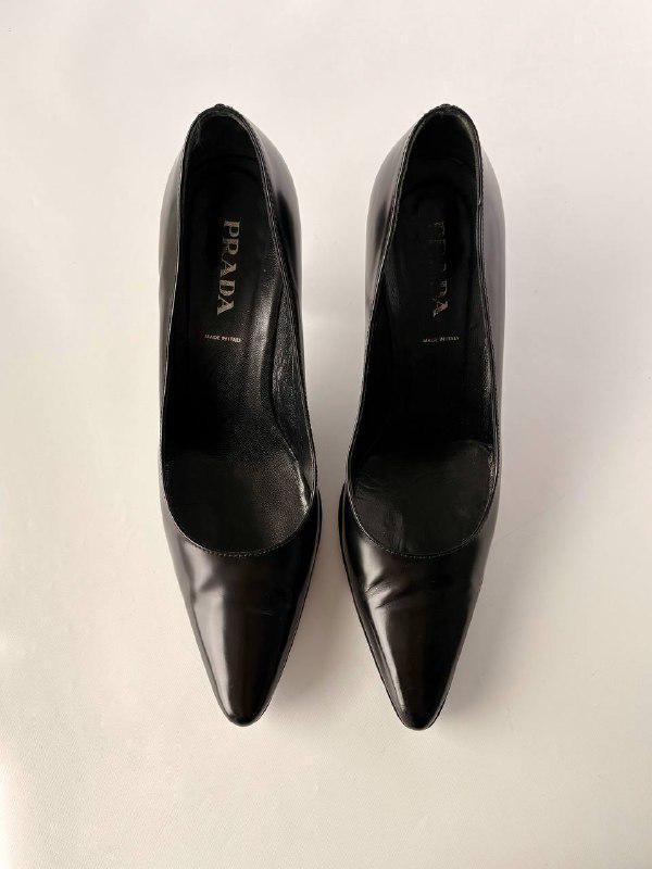 プラダ ブラック クラシック パンプス/デザイナーレザーハイヒール