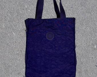 KIPLING purple nylon tote bag/ small shoper bag/ summer accessories/ birthday gift for friend