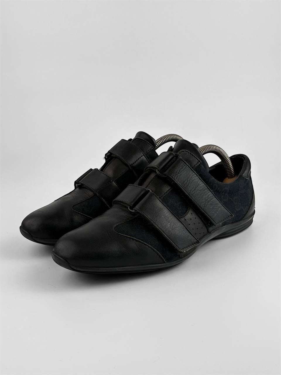 2000s Gucci Tom Ford Era Women's Black GG Canvas Leather Hook