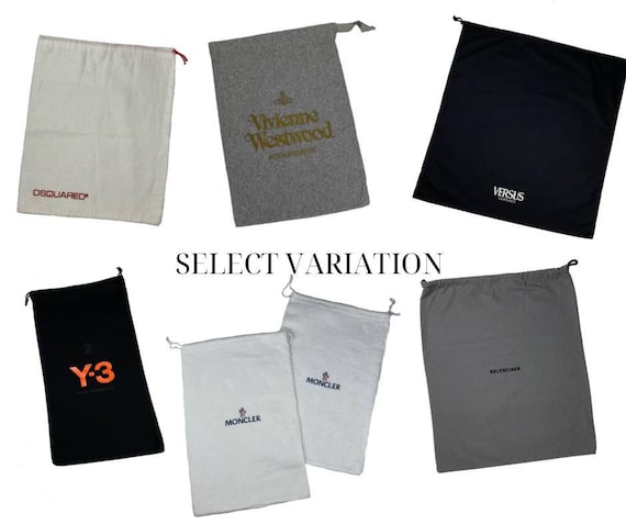 Balenciaga Vivienne Westwood Versus Versace Yohji Yamamoto Y 3 Dsquared2 Moncler Designer Dustbag Cotton Shoe Bag Etsy