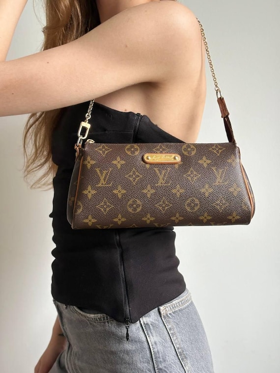 Authentic Louis Vuitton Eva Clutch Pochette Purse | Monogram Canvas Shoulder Crossbody Bag | Luxury Women’s Accessories