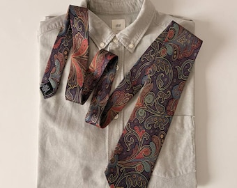 Cravate pré-nouée pour homme à motif cachemire pour soirée d'affaires
