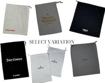Balenciaga/ Juicy Couture/ Vivienne Westwood/ Versus Versace/ Dsquared2/ Moncler/ designer dustbag/ cotton storage bag/ shoe bag