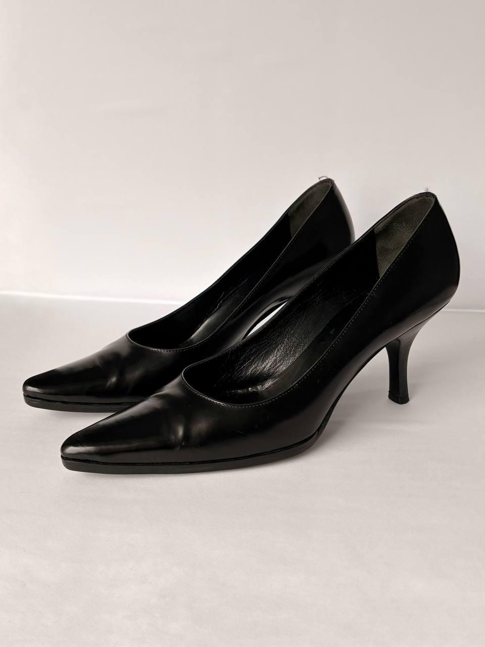 プラダ ブラック クラシック パンプス/デザイナーレザーハイヒール