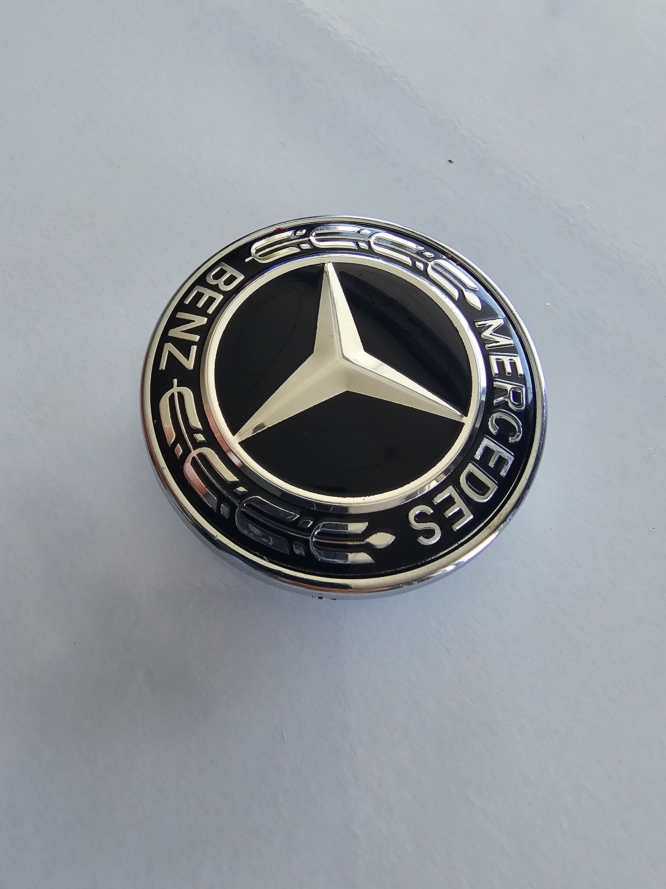 Emblema Mercedes In Acciaio Inox Cromato, Per Griglia E Cofano, Resistente Alle Intemperie, Autoadesivo