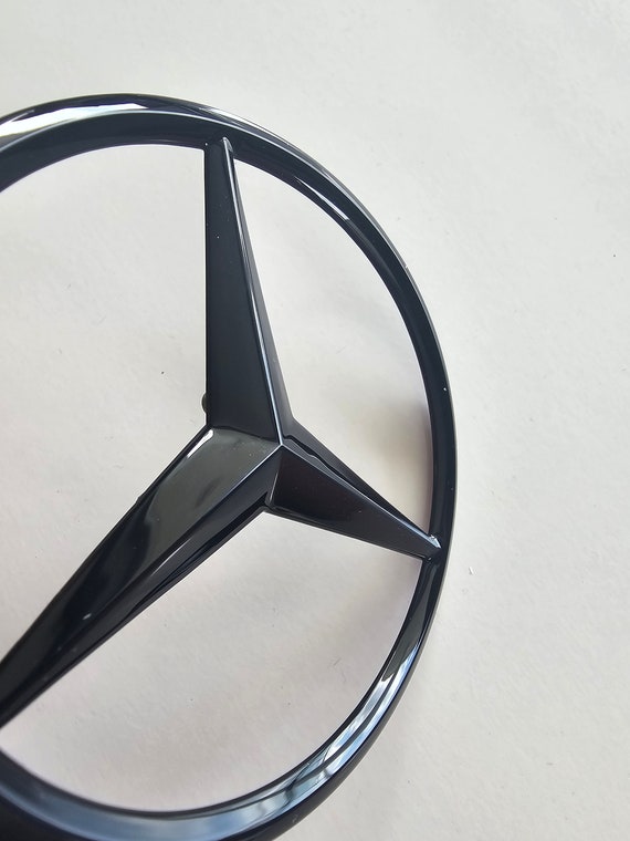 For Mercedes X167 AMG GLS450 GLOSS BLACK Star Emblem Rear Trunk