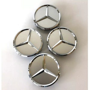 for Mercedes-Benz Silver Wheel Center Hub Caps 60 or 75MM