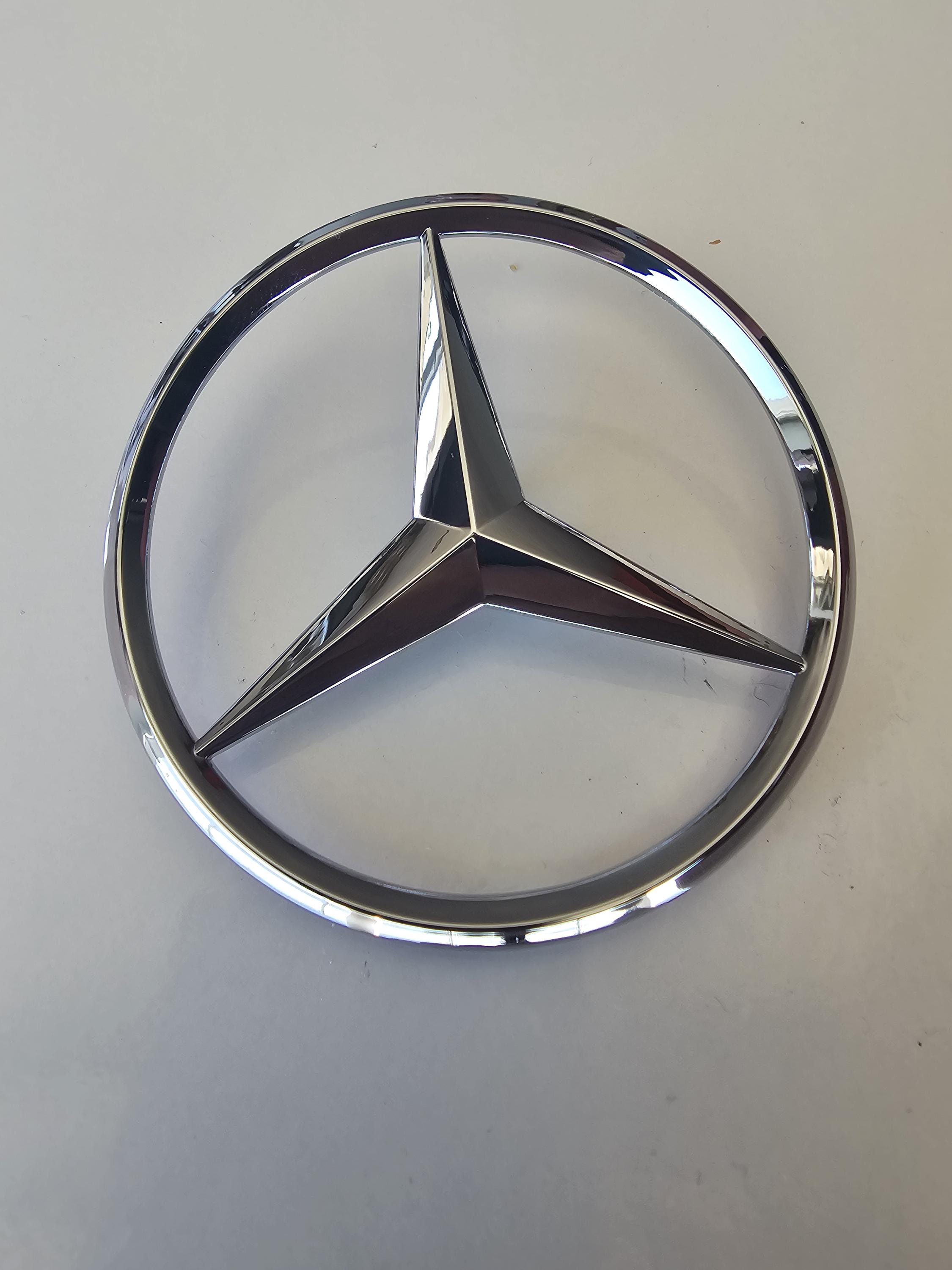 Kofferbaksterembleem zilveren logobadge achterzijde geschikt voor Mercedes W205 W213 82 mm C E-klasse