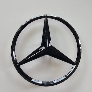 Badge logo arrière noir brillant emblème étoile de coffre pour Mercedes W205 classe C