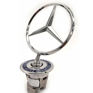 Insigne emblème étoile 44 mm avec logo, capot de capot, adapté à la classe Mercedes Benz C E S