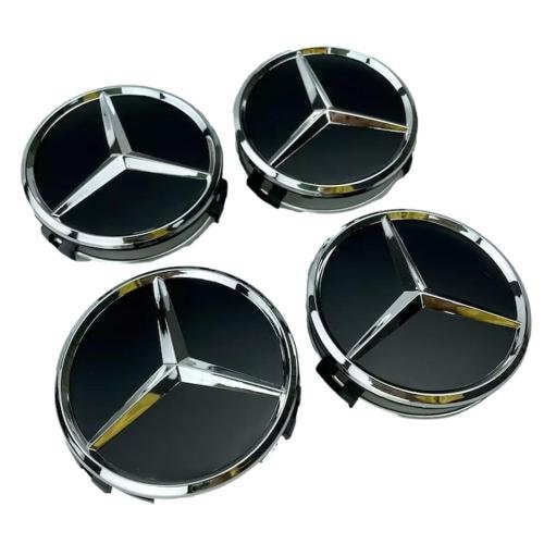 Black Silver Mercedes Benz Alloy Wheel Centre Caps 60 or 75mm Badges Hub Etsy