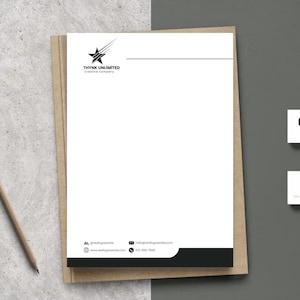 Letterhead Template | Modern and Professional Letterhead | Microsoft Word | Small Business Marketing & Branding | Customizable and Printable