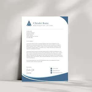 Modelo de papel timbrado | Papel timbrado moderno e profissional | Microsoft Word | Marketing e branding para pequenas empresas | Personalizável e imprimível