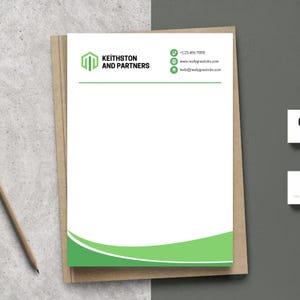 Plantilla de membrete / Membrete moderno y profesional / Microsoft Word / Marketing y marca para pequeñas empresas / Personalizable e imprimible