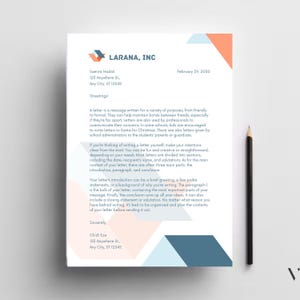Letterhead Template | Modern and Professional Letterhead | Microsoft Word | Small Business Marketing & Branding | Customizable and Printable