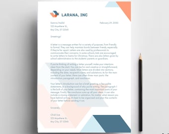 Modern Letterhead Template | Customizable, Professional (Digital Download)