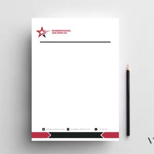 Letterhead Template | Modern and Professional Letterhead | Microsoft Word | Small Business Marketing & Branding | Customizable and Printable