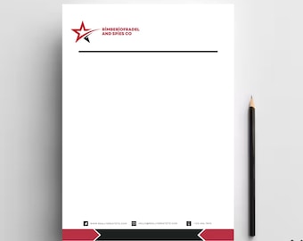 Modern Letterhead Template | Printable Business Stationery (Canva)