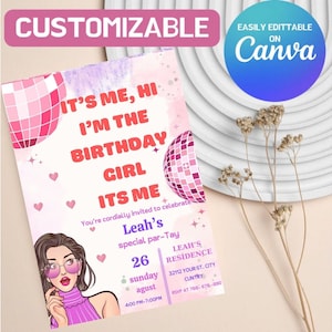 Self Editable Digital Birthday Invitation Music Party Invite Eras Party Decorations Eras Birthday Party Invitation In My Birthday Era Invite