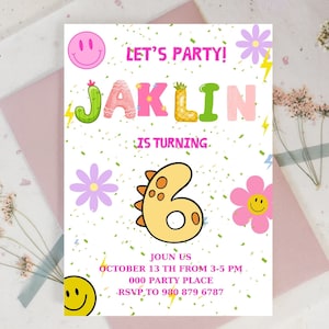 Editable Birthday Party Invitation Stoney Clover Lane Varsity Patch Party Girls Birthday Party Party Instant Download Printable Corj