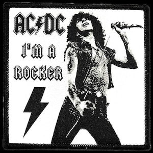 AC/DC Bon Scott I'm A Rocker Vävd lapp