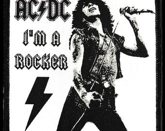 Écusson tissé AC/DC Bon Scott I'm A Rocker
