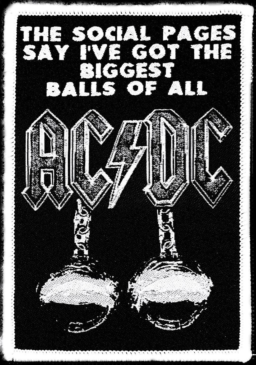 AC/DC Big Balls Woven Patch - Etsy