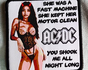 AC/DC You Shook Me All Night Long Woven Patch