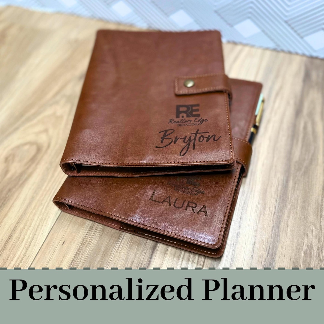 Personalized Leather Planner A5 Refillable Cover Real Estate Closing ...