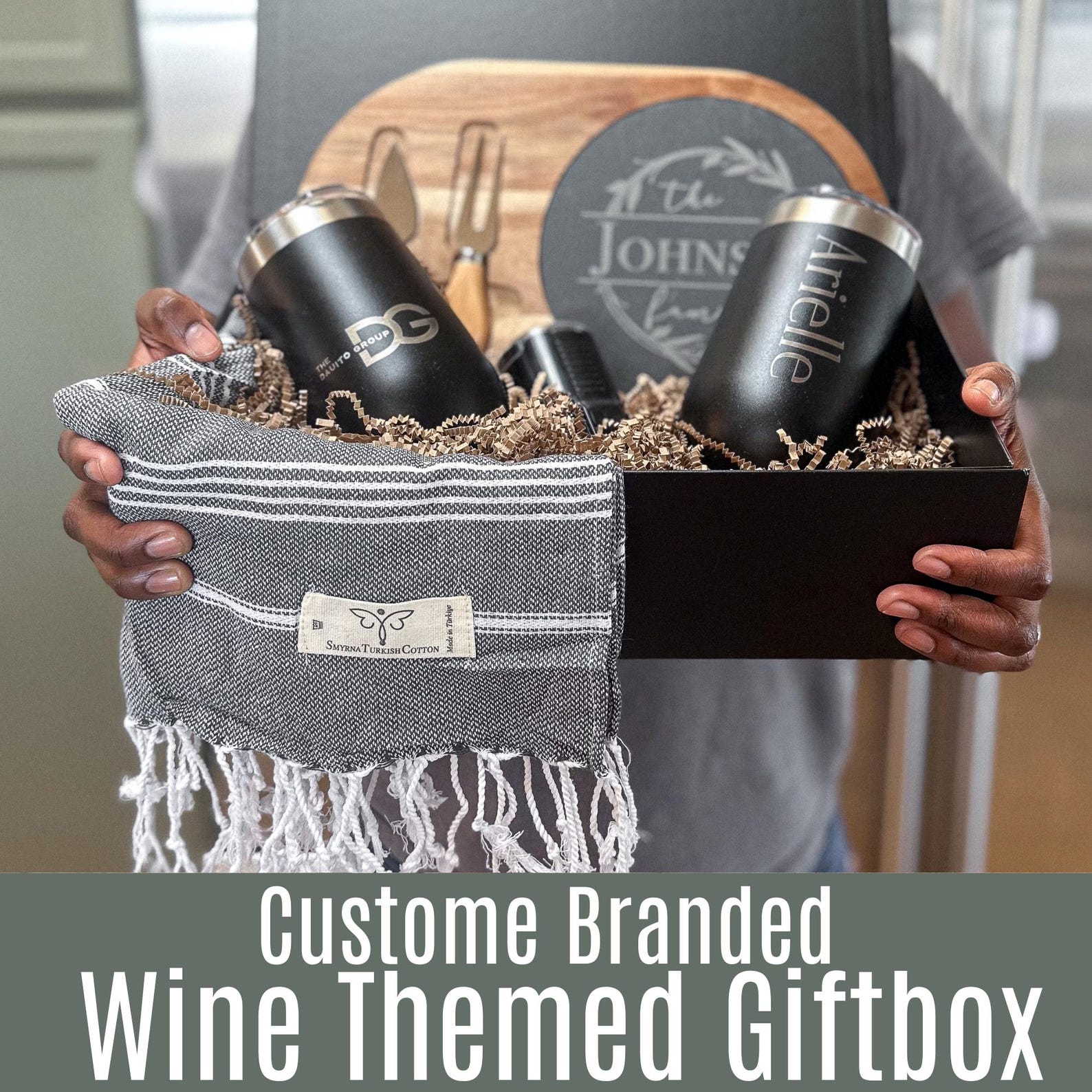 Wine Themed Custom Gift Box for Housewarming Present for Newlyweds ...