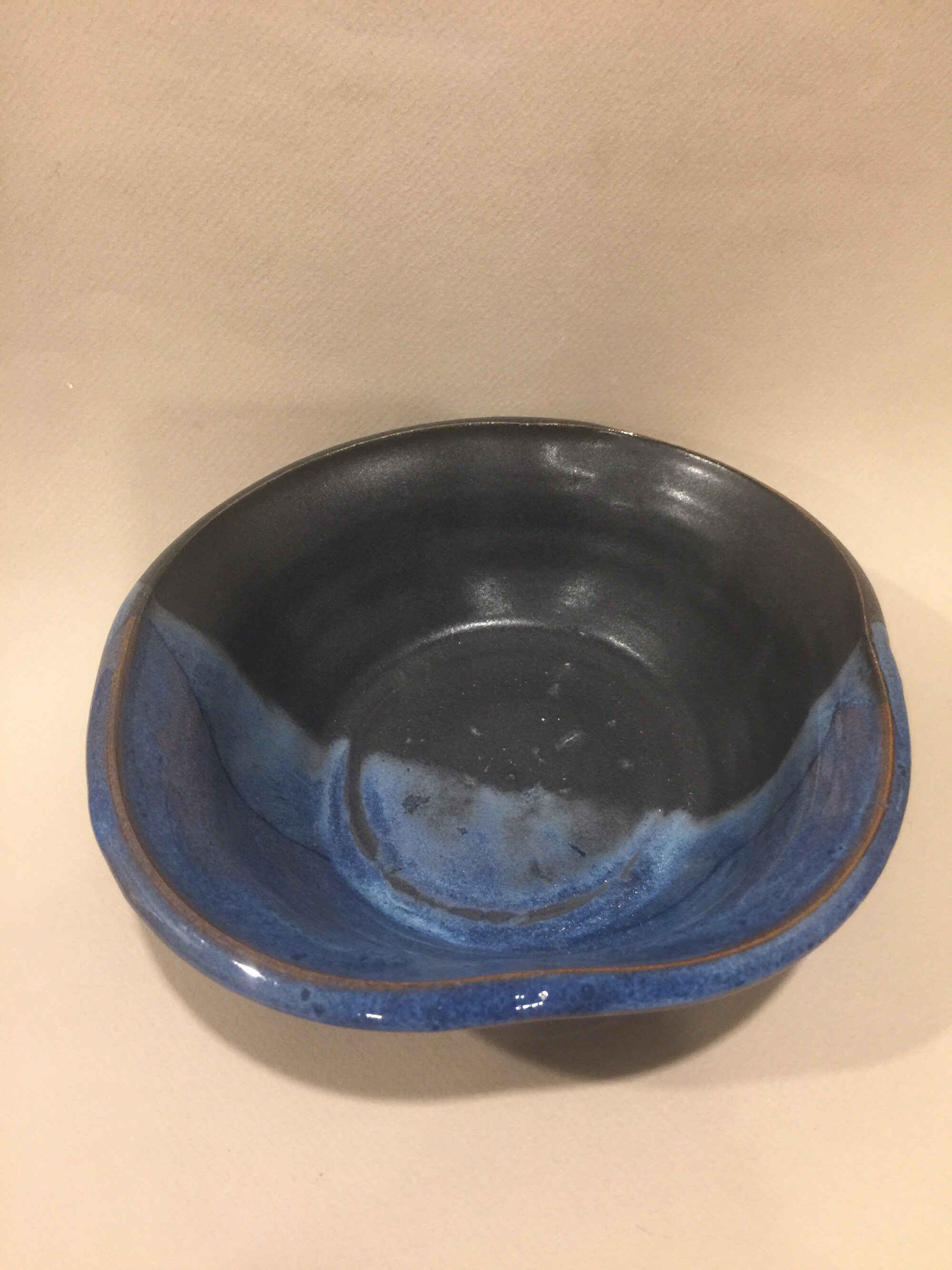 Handmade pottery serving bowl/ ceramic/ blue/ fruit bowl/gift/ Etsy