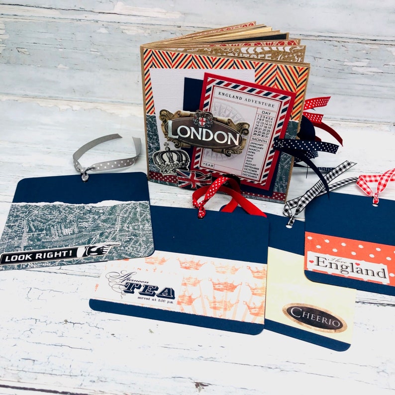 London Paper Bag Scrapbook England Mini Photo Album London Etsy