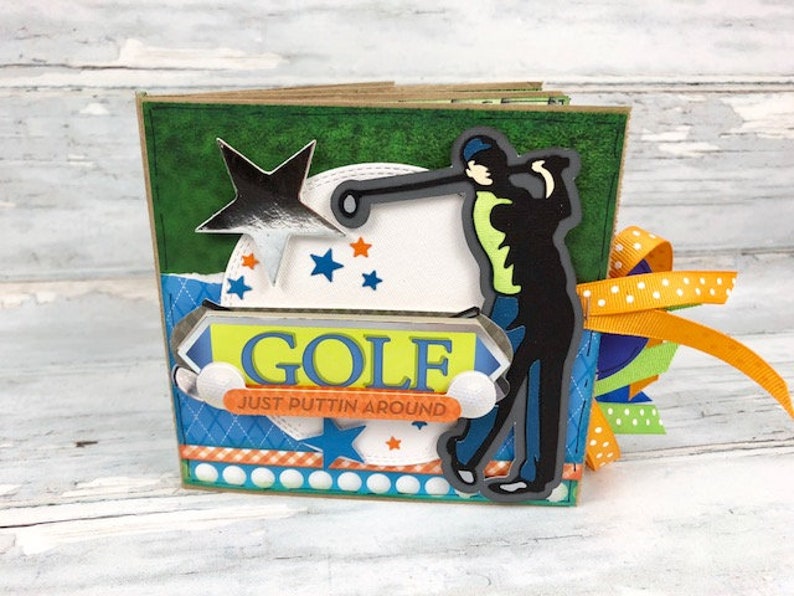 Golf Scrapbook Premade Golf Mini Photo Album Etsy