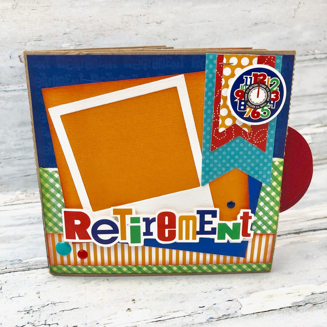 Retirement Mini Scrapbook 5 Paper Bag Premade Photo Etsy