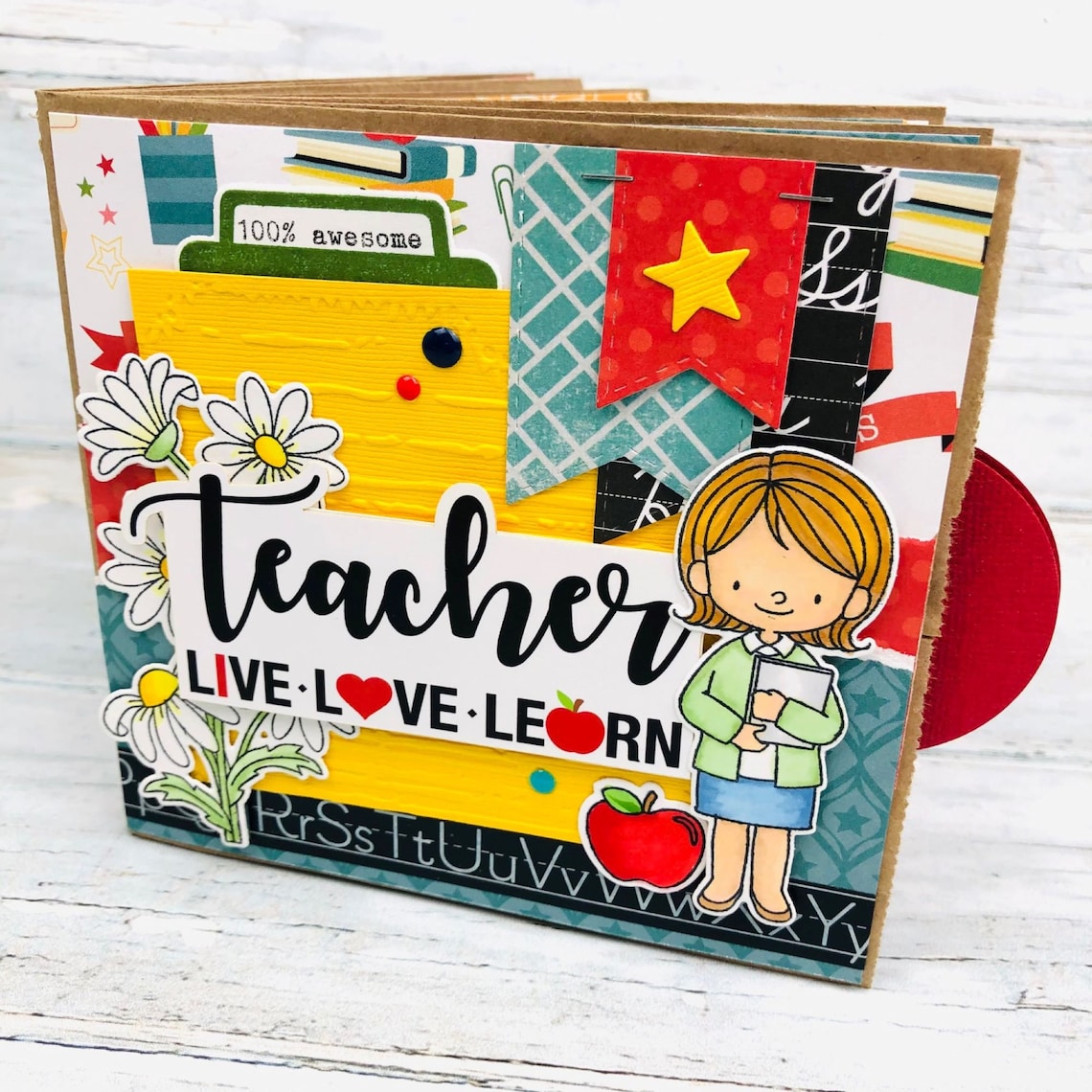 Teacher Mini Scrapbook Gift for Teachers 6 Premade Etsy