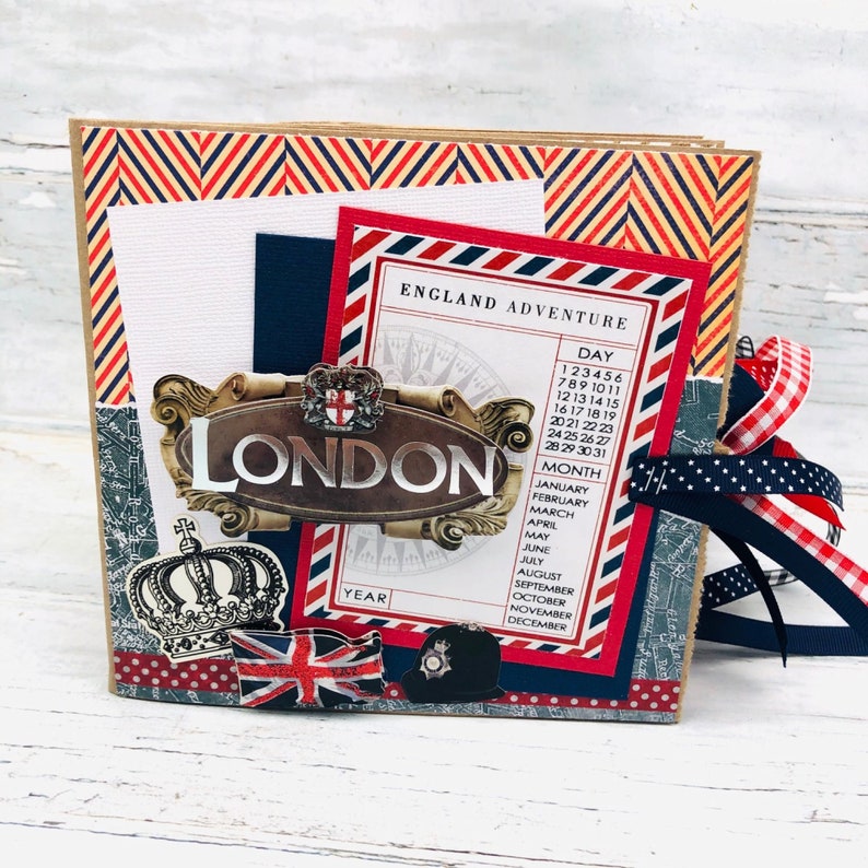 London Paper Bag Scrapbook England Mini Photo Album London Etsy