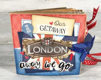 London England Scrapbook - London Scrapbook - Vacation Scrapbook - Travel Scrapbook - London - Vacation Photo Album - London Mini Scrapbook