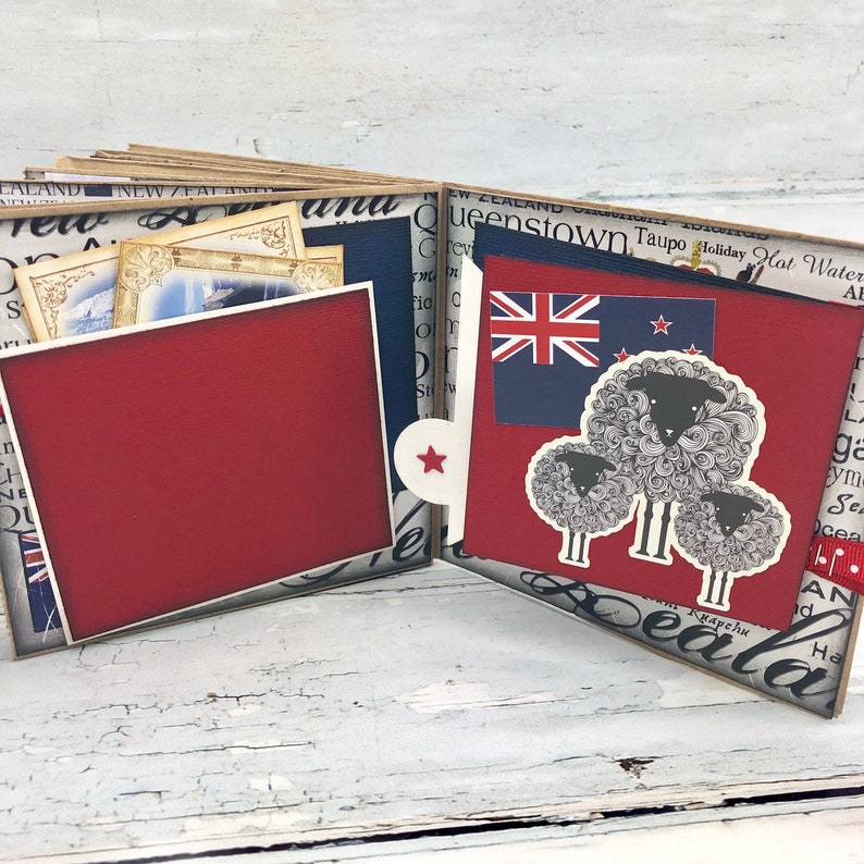 New Zealand Vacation Mini Scrapbook Premade Paper Bag Photo Etsy