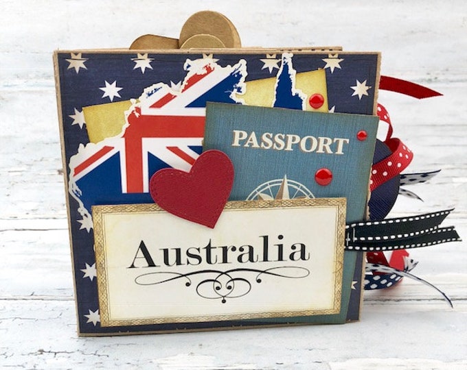 Australia 6 Mini Scrapbook Premade Photo Album Australia Travel
