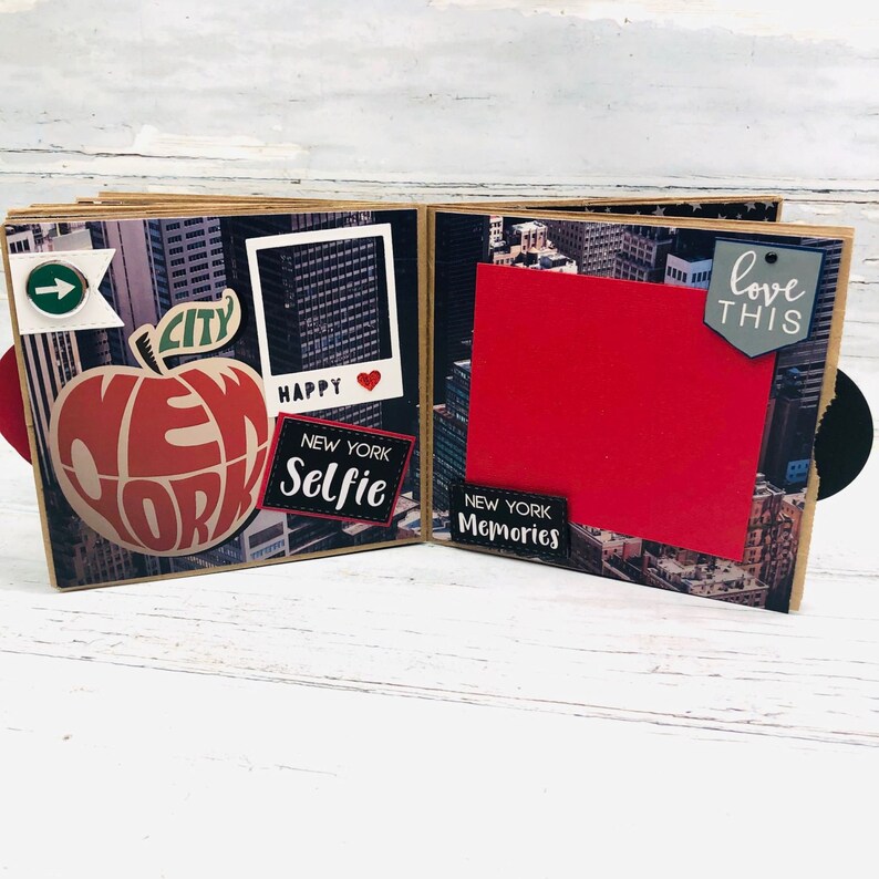 New York City Mini Scrapbook NYC Vacation Photo Album Etsy