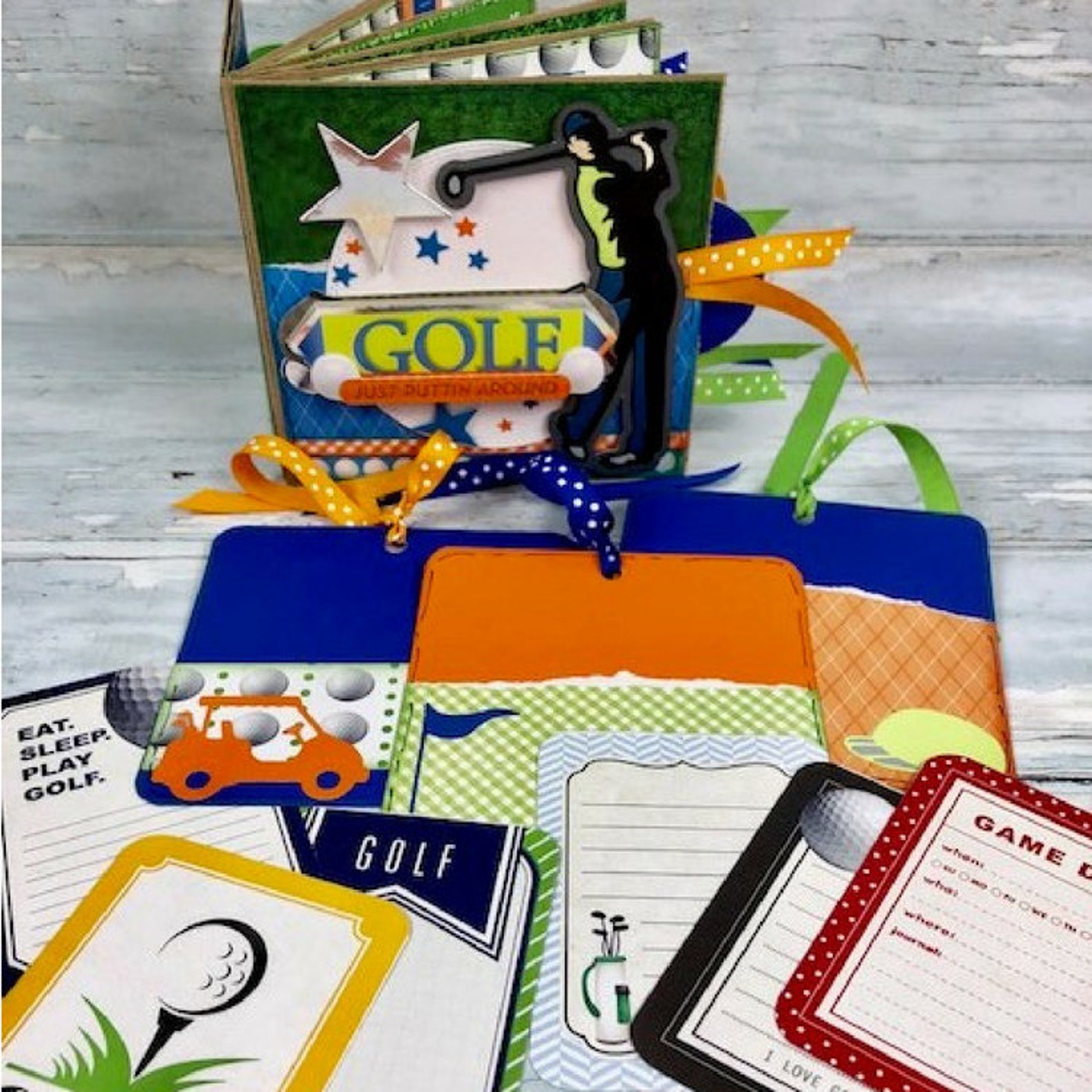 Golf Scrapbook Premade Mini Photo Album Etsy