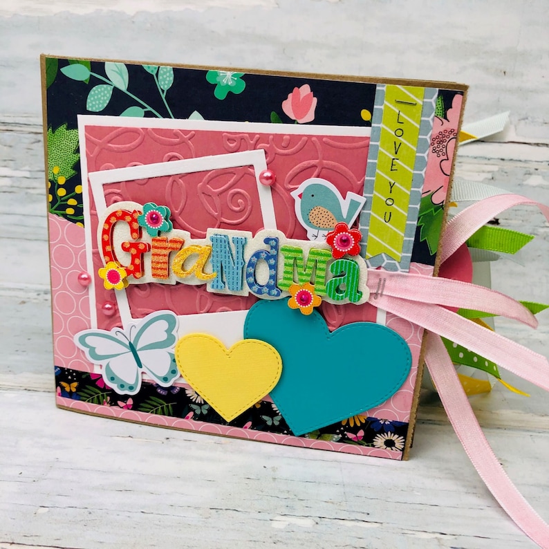 Grandma Scrapbook Grandmother Mini Premade Photo Album Etsy
